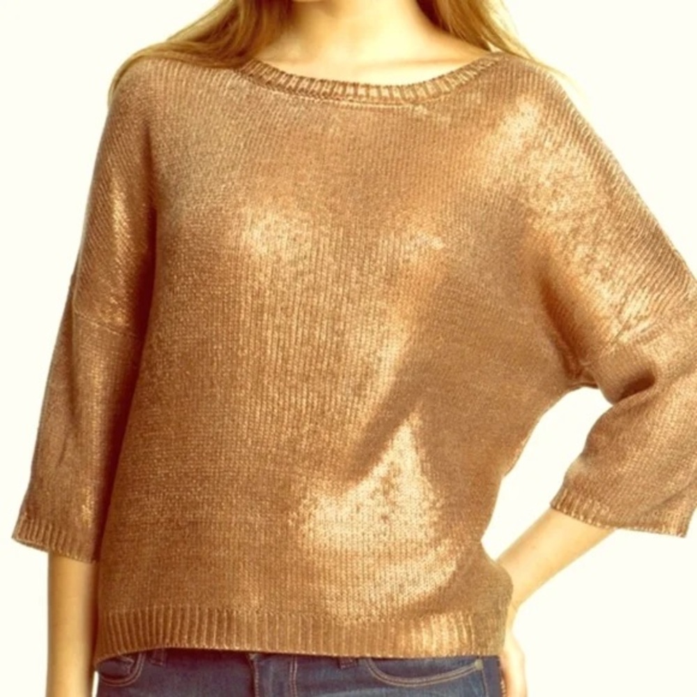 Coldwater Creek Shimmering Bronze Sweater